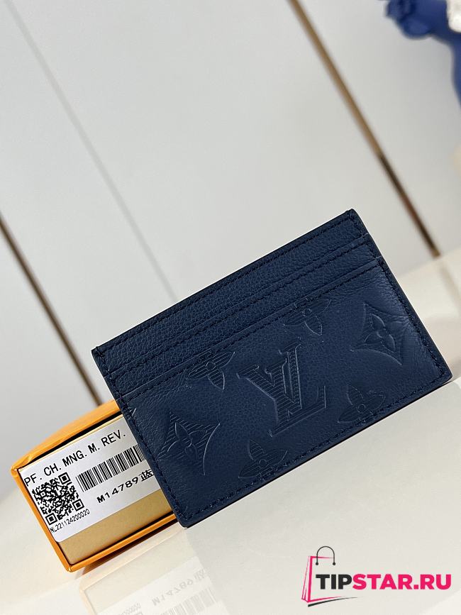 Louis Vuitton Double Card Holder Navy Blue M14789 - 1