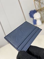 Louis Vuitton Double Card Holder Navy Blue M14789 - 3