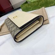 Gucci GG Marmont bi-colour continental wallet in white - 5