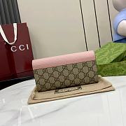 Gucci GG Marmont bi-colour continental wallet in pink - 3
