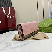 Gucci GG Marmont bi-colour continental wallet in pink - 5