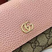 Gucci GG Marmont bi-colour continental wallet in pink - 6