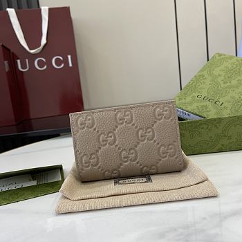 Gucci GG Emblem Medium Wallet In Gray