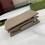 Gucci GG Emblem Medium Wallet In Gray - 5