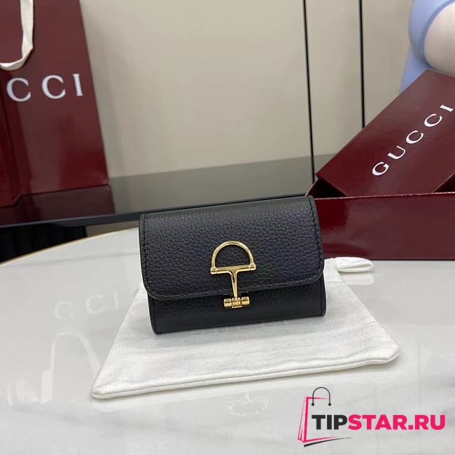 Gucci Softbit card case Gold-toned hardware in black - 1