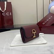 Gucci Softbit card case Gold-toned hardware in burgundy - 5