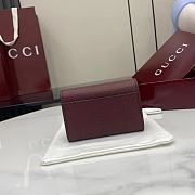 Gucci Softbit card case Gold-toned hardware in burgundy - 4