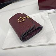 Gucci Softbit card case Gold-toned hardware in burgundy - 3