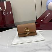 Gucci Softbit card case Gold-toned hardware in brown - 1