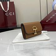 Gucci Softbit card case Gold-toned hardware in brown - 5