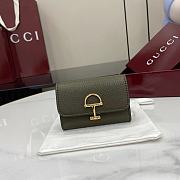 Gucci Softbit card case Gold-toned hardware in green - 1