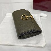 Gucci Softbit card case Gold-toned hardware in green - 4