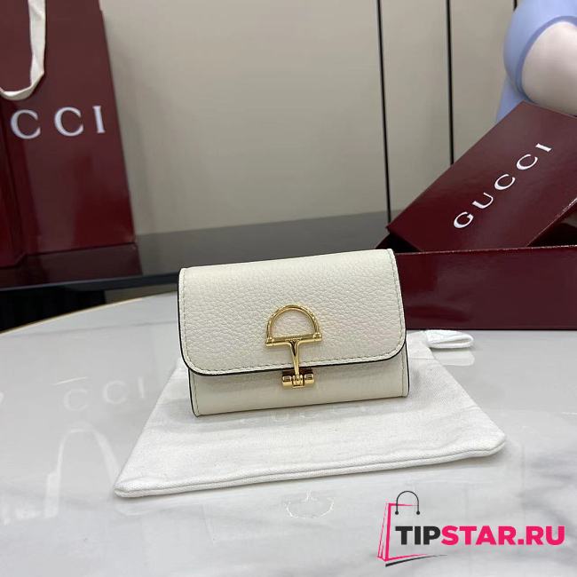 Gucci Softbit card case Gold-toned hardware in white - 1