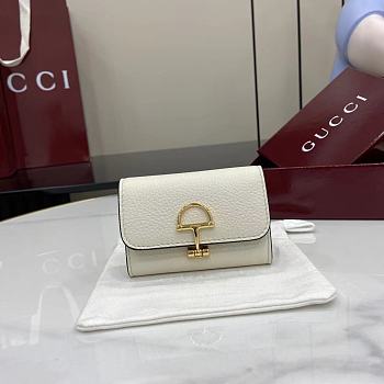 Gucci Softbit card case Gold-toned hardware in white
