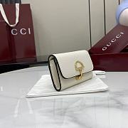 Gucci Softbit card case Gold-toned hardware in white - 3