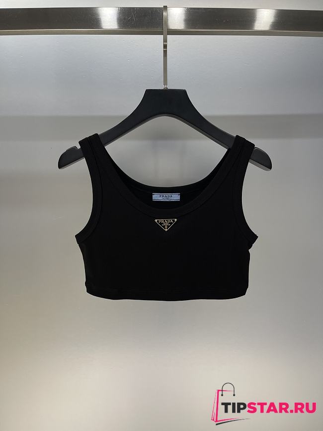 Prada Tank Top Croptop In Black - 1