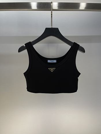 Prada Tank Top Croptop In Black