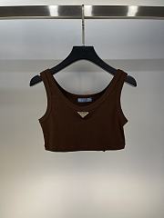 Prada Tank Top Croptop In Brown - 1