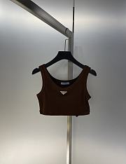 Prada Tank Top Croptop In Brown - 6