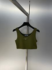 Prada Tank Top Croptop In Dark Green - 4