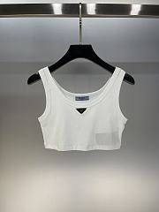 Prada Tank Top Croptop In White - 1