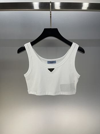 Prada Tank Top Croptop In White