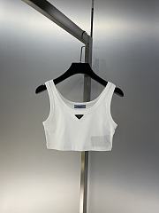 Prada Tank Top Croptop In White - 6
