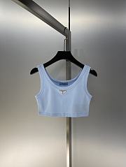 Prada Tank Top Croptop In Blue - 5