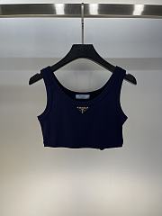 Prada Tank Top Croptop In Dark Blue - 1