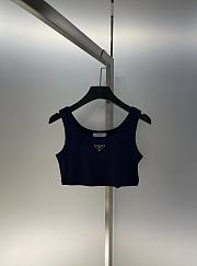 Prada Tank Top Croptop In Dark Blue - 5