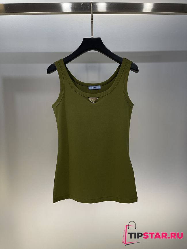 Prada Tank Top In Green - 1