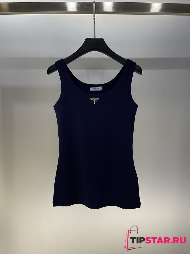 Prada Tank Top In Dark Blue - 1