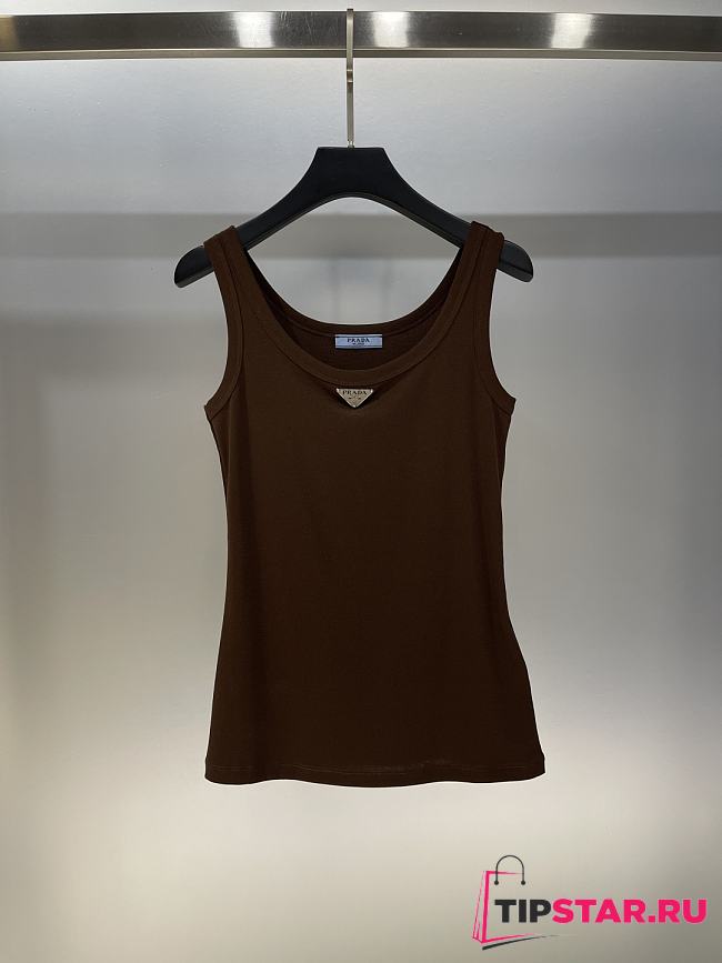 Prada Tank Top In Brown - 1