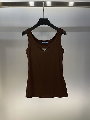 Prada Tank Top In Brown