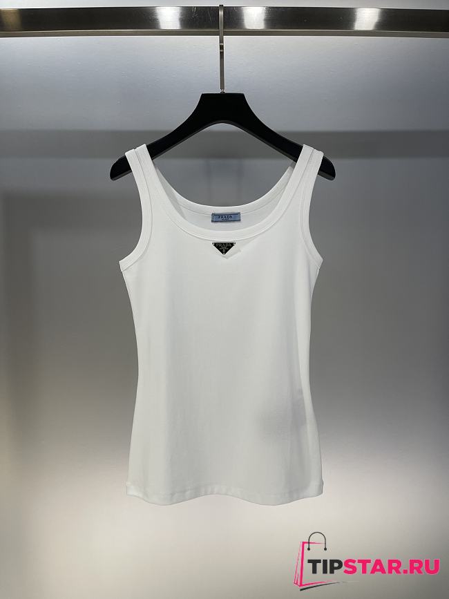 Prada Tank Top In White - 1