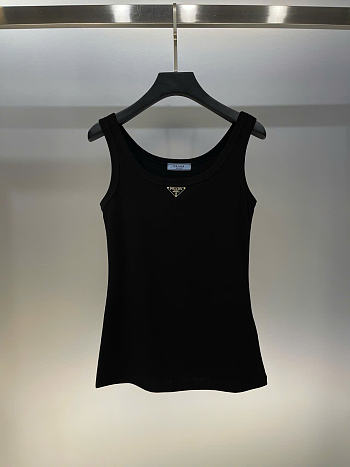Prada Tank Top In Black