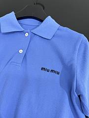 Miumiu Polo Shirt In Blue - 3