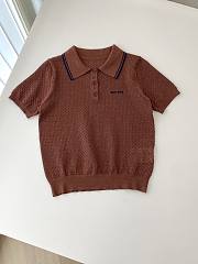Miumiu Polo Shirt A6320 In Brown - 1