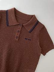 Miumiu Polo Shirt A6320 In Brown - 4