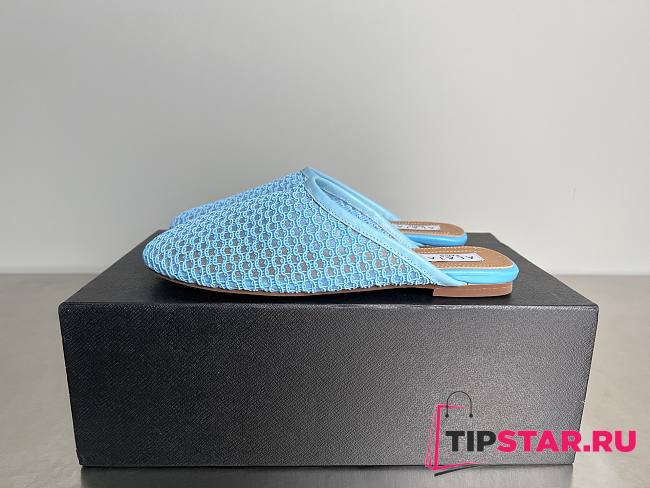 Alaia Flat-soled half-slippers in blue - 1