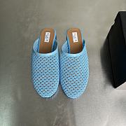 Alaia Flat-soled half-slippers in blue - 2