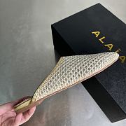 Alaia Flat-soled half-slippers in gold - 4