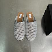 Alaia Flat-soled half-slippers in gray - 4