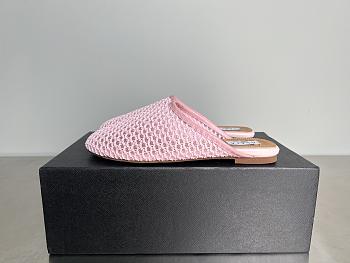 Alaia Flat-soled half-slippers in pink