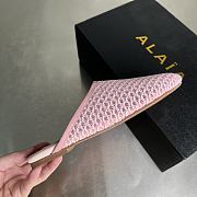 Alaia Flat-soled half-slippers in pink - 6