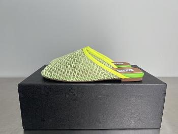 Alaia Flat-soled half-slippers in green