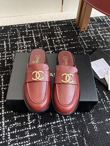 Chanel Moccasins wrinkled calfskin in red