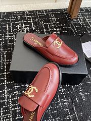 Chanel Moccasins wrinkled calfskin in red - 4