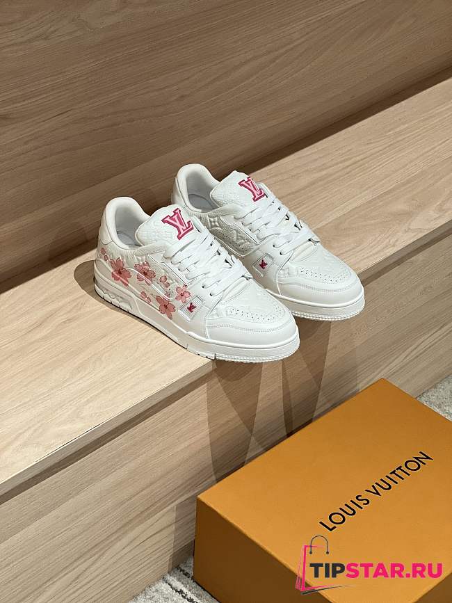 LVxTM Trainer Sneaker Monogram Sakura Flowers - 1