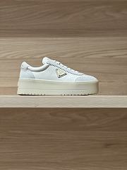 Prada Thick-soled Casual Shoes In Beige Color - 1